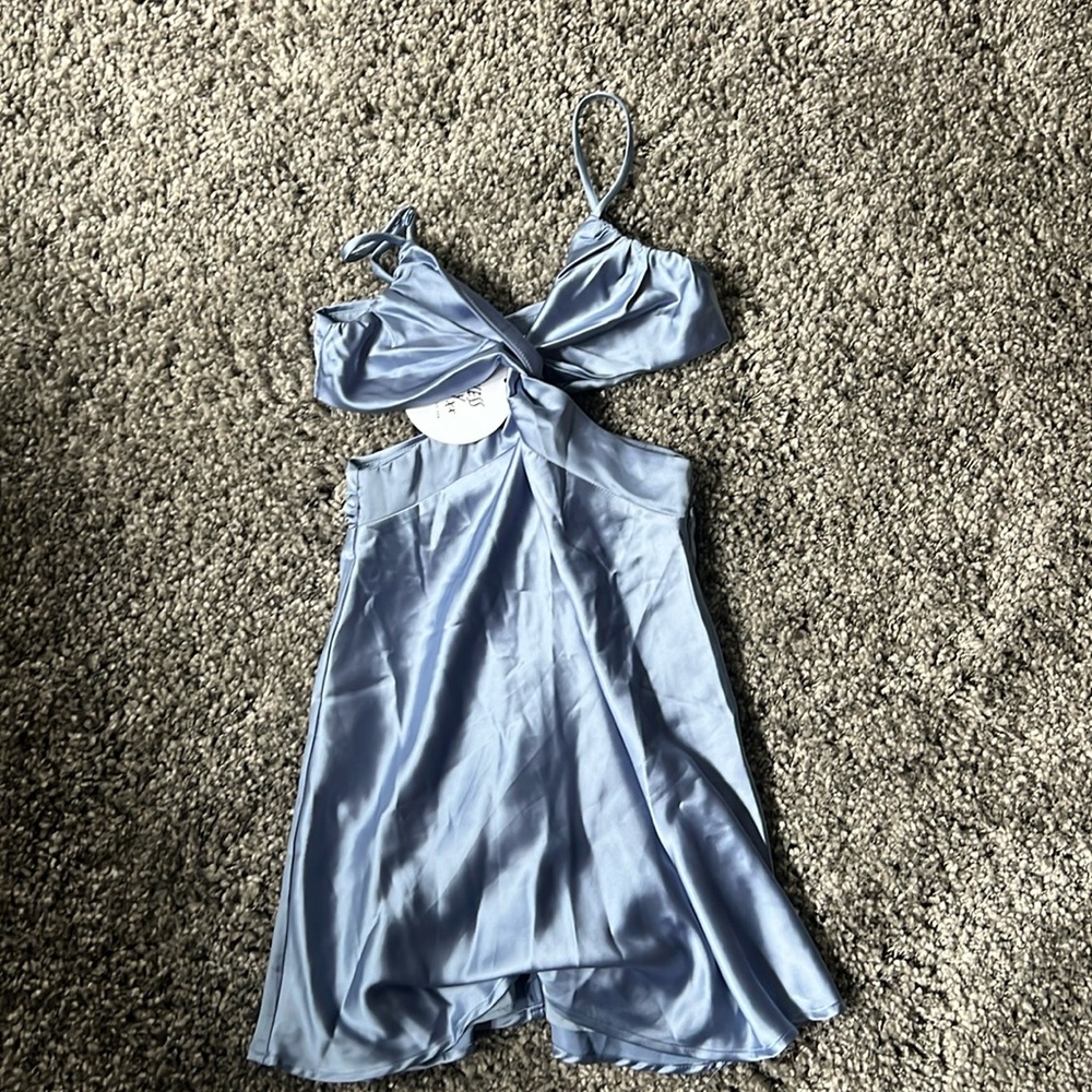 Princess Polly size 2 blue mini dress with cut outs